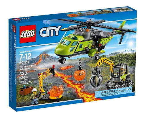 Lego City Helicoptero De Proviciones Del Volcan 60123