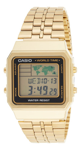 Reloj Digital Casio World Time A500wga 1df Acero Inoxidable