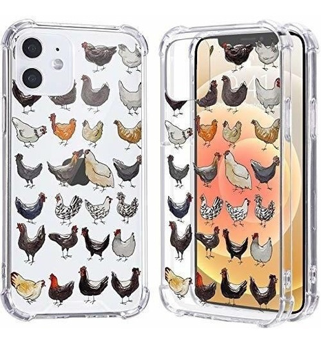 Funda Compatible Con iPhone 11 Pro Max Diseño De Gallinas