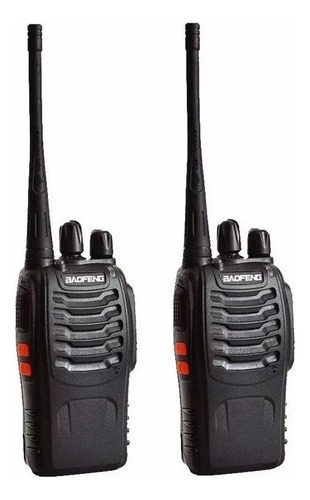 Pack 2 Radio Transmisor Walkie Talkie Baofeng Bf888s Doble Bandas De Frecuencia All Color Negro