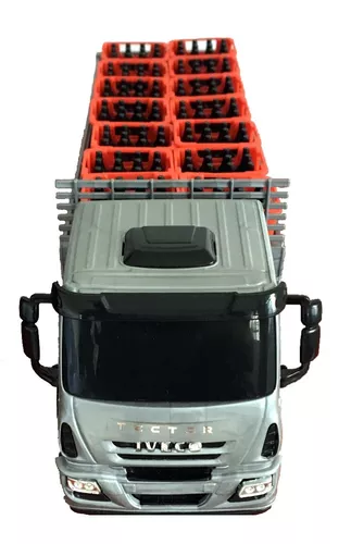 Brinquedo Caminhão Iveco Tector Dropside Cinza