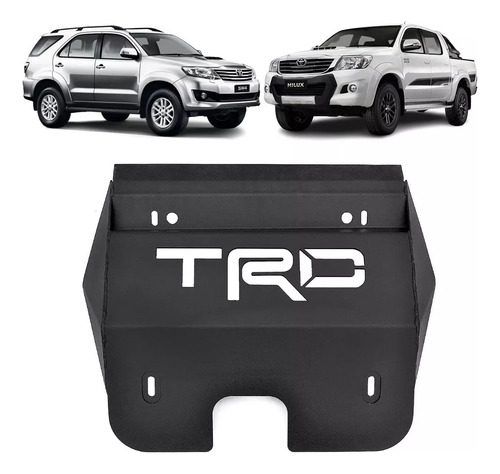 Protetor Carter Com Peito Aço Trd Preto 3mm Hilux Cd 2014