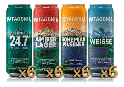 Imagen 1 de 9 de Pack Patagonia Mix X 24 Latas - Tomate Algo® -