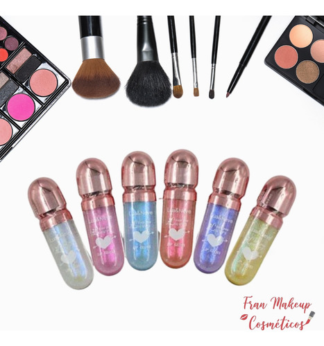 Lip Gloss Labial Love You Lovers Lua & Neve Kit Com 6 Peças