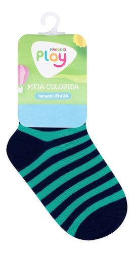 Meia Infantil Colorida Tamanho 31 A 34 Masculino - Pimpolho