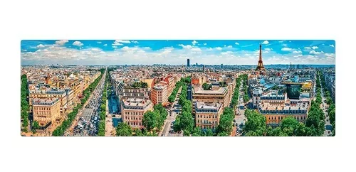 Quebra Cabeça Panorâmico 1500 Pçs Belle Paris França Torre Eiffel