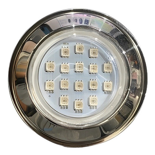 Luminaria Para Piscina Hiper Led 9w Inox 316 Rgb Brustec