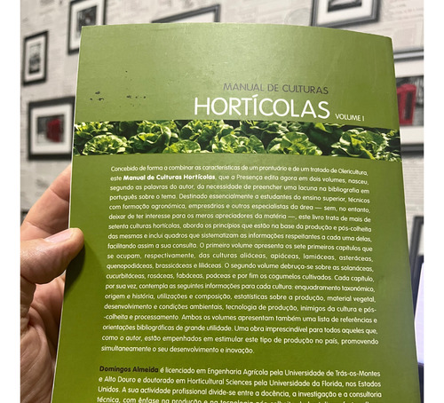 Manual De Culturas Hortícolas Volume Um (Usado)