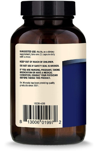 Imagen 3 de 4 de Berberina Y Micropqq Advanced Dr. Mercola 90 Capsulas