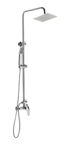 Imagen 1 de 10 de Columna De Ducha Exterior Monocomando Flor Cuadrada Duchador