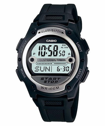 Relógio Casio W-756 1a C/9 Temporizadores H.mundial Alarme P