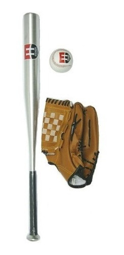 Kit Taco De Baseball De Aluminio Com Bola Luva Frete Grátis