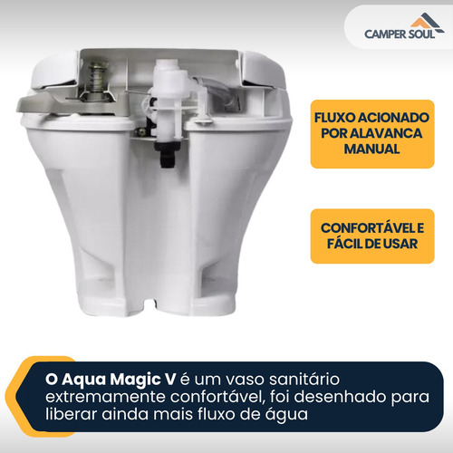 Vaso Sanitario Thetford Aqua Magic Alavanca Motorhome Traile