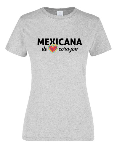 Playera Para Mujer 1 Pza Mexicana De Corazón Para Dama Niña