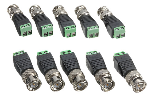 50 Adaptador Coaxial Cat5 A Coaxial Bnc Cable Video Balun Co