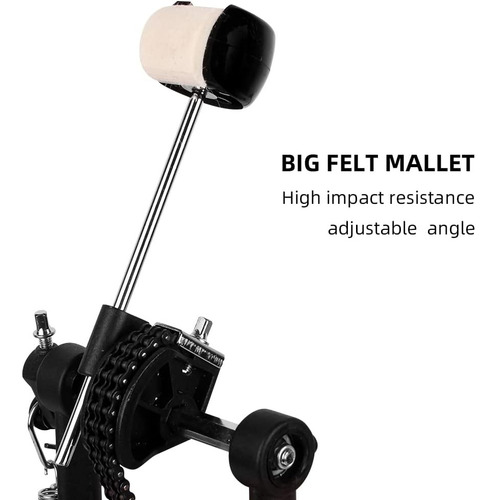 Pedal De Bombo,doble Cadena De Tambor Step On Hammer,sing...