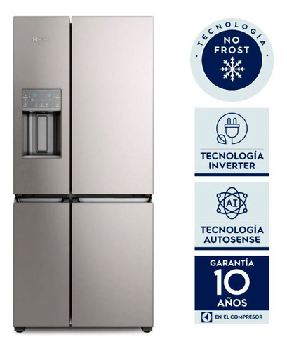 Heladera Electrolux Side By Side Inverter No Frost Iq8s 541 Inox
