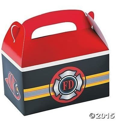 Set De 12 Cajas De Bombero Heroes Treat Suministros Para Fie