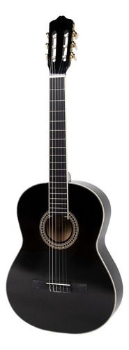 Guitarra Clásica Deviser L310 Black, Cuerdas Nylon, C/funda Color Negro Orientación De La Mano Diestro