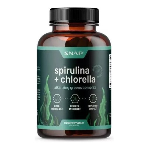 Organic Spirulina Chlorella Capsules - Spirulina Green Supe