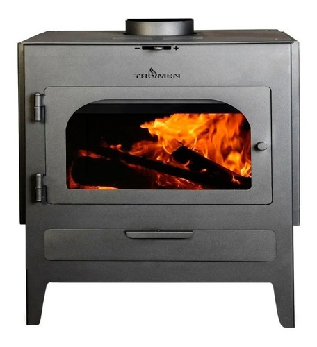Imagen 5 de 8 de Salamandra Tromen Pehuen 20000 Kcal/h Kit Negro Pared *