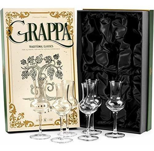 Cristales Grappa Y Cordial Copas | Juego De 6 | Vaso Pequeño