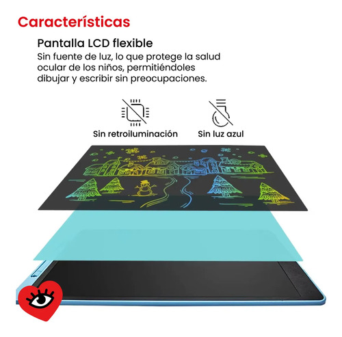 Pizarra Magica Verde 12 Pulgadas Tableta Borrable Veoquiero