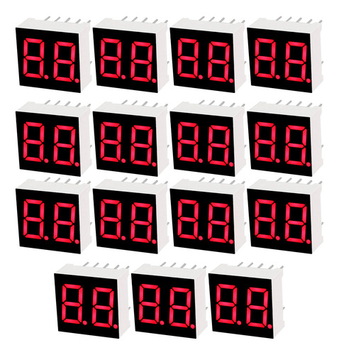 15 Piezas De Display 7 Segmentos 2 Dígitos Rojo Catodo Comun