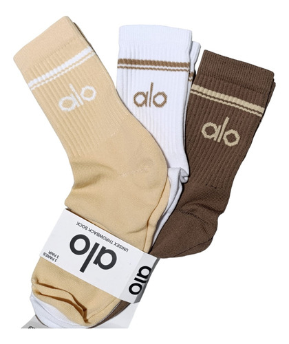 Calcetas 2/4 Alo Cafés Unitalla Unisex Microfibra Chocolate Alo Unitalla