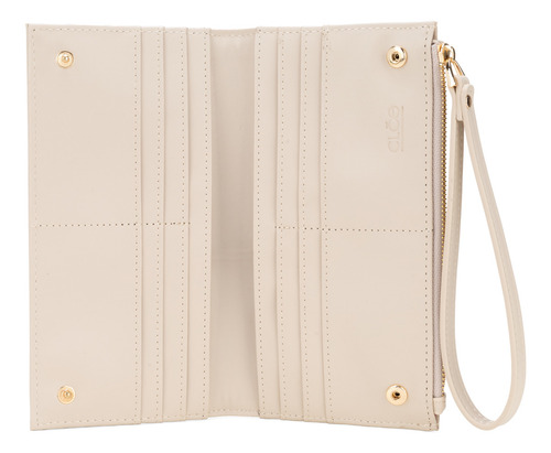 Cartera Flap Cloe Inille I Grande Color Beige