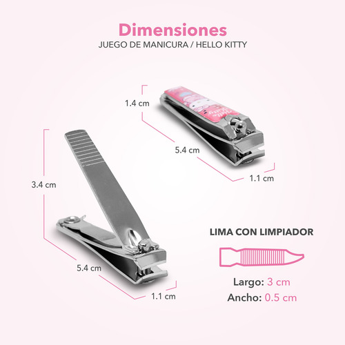 Juego De Manicura De Hello Kitty Set De Cortaúñas Y Lima