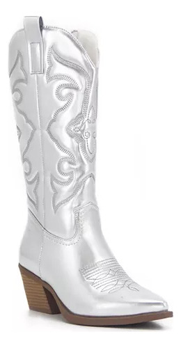 Botas Cowboy De Talle Medio Con Punta Media Para Mujer.