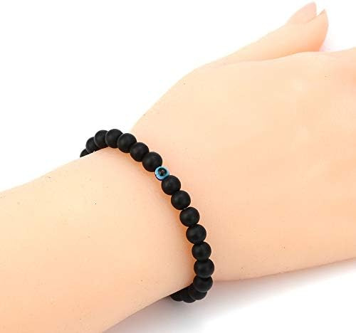 4 Piezas De Pulsera Elástica Con Cuentas De Cristal De Ojo M