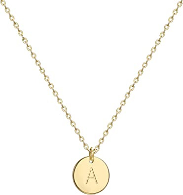 Valloey Rover Gold Initial Pendant Necklace, 14k Gold