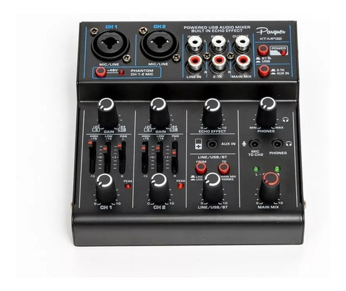 Consola Mixer Interfaz Parquer 4 Canales Phantom Grabación