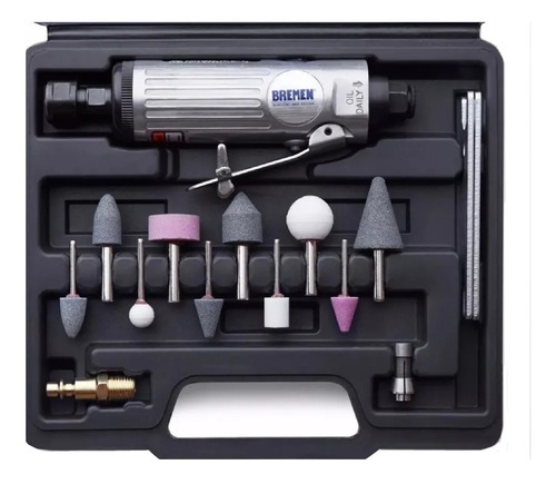 Amoladora Recta Neumatica Kit 15 Piezas Bremen