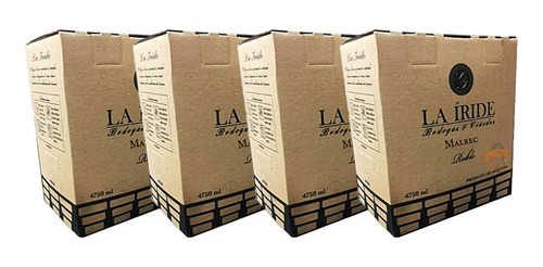 Vino La Iride Bag In Box X 4750ml X4 Unidades