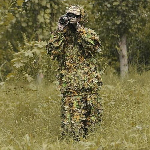 Conjunto De 3d Ghillie Jaqueta De Caça Calça Camuflagem