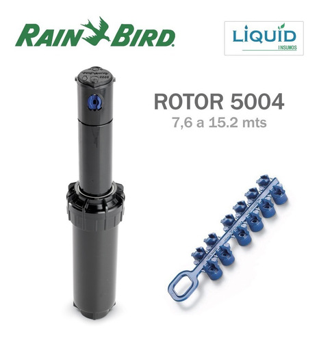 Imagen 1 de 9 de Rotor Aspersor Rain Bird 5000 Pc Riego 5.7 A 15.2mts Jardín