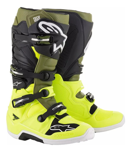 Bota Cross Alpinestar Tech 7 (t.43) Ye Fl - Motor Dos