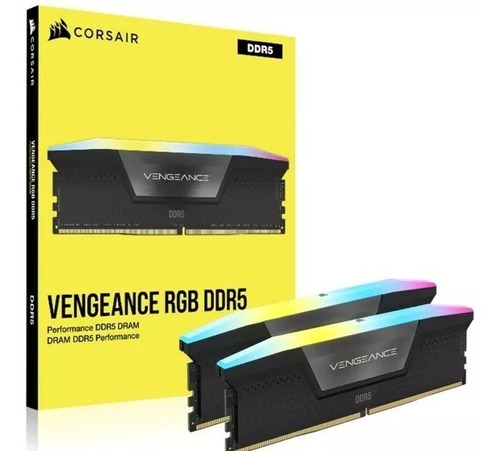Memoria RAM Corsair Vengeance Rgb de 64 GB, DDR5, 5200 MHz