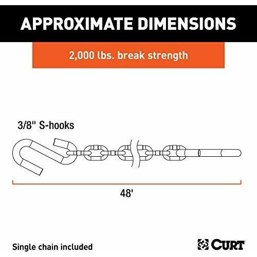 Cadena De Seguridad Curt 80010 Para Remolques De 48 Pulgadas