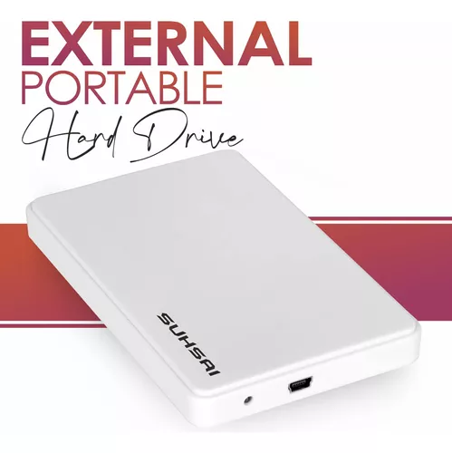  SUHSAI Disco duro portátil externo de 1 TB USB 2.0 HDD