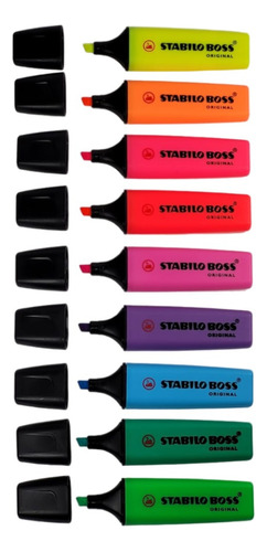 Marca Texto Stabilo Boss Neon Kit Com 9 Unidades - Oferta !!