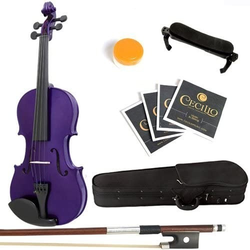 Mendini Violin Tamaño 3/4 Morado +accesorios