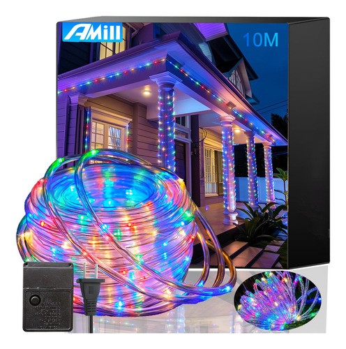 Manguera Luces Led Navideña Decoración 8modos 10m 200led Luces Navideñas,luces Navideñas De Led,decoracion Navideña,adornos Navideños Exterior,manguera Luces Led Muticolor