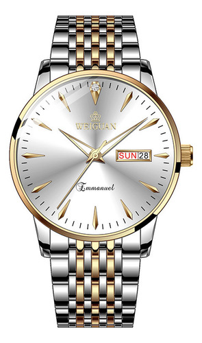 Elegante Reloj De Pulsera Impermeable, Luminoso, Movimiento