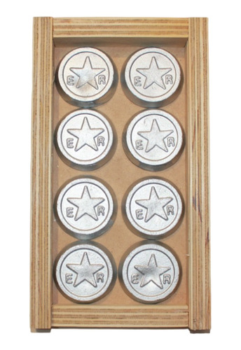 Caja De 8 Tejos De Rayuela, Diseño Estrella