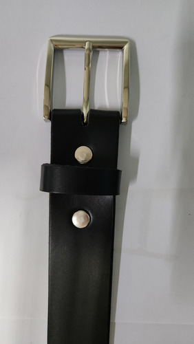 Cinturon Liso De Piel Negro 34