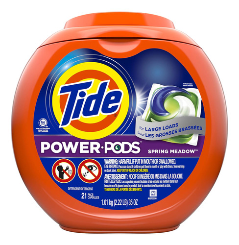 Tide Power Pods Spring Meadow Paquetes De Detergente Para 21